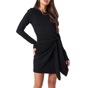 NA-KD Tie Waist Mini Dress